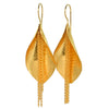 Shining gold-plated dangling earrings, like flowers,exuding elegance and sophistication